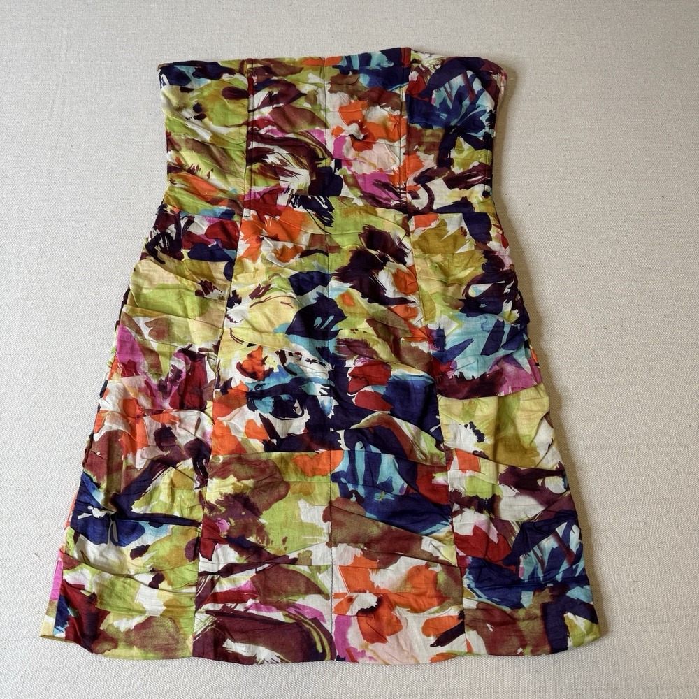 BB DAKOTA by Steve Madden Women's Strapless Mini Fitted Floral Party Dress Sz 10 - Picture 2 of 8
